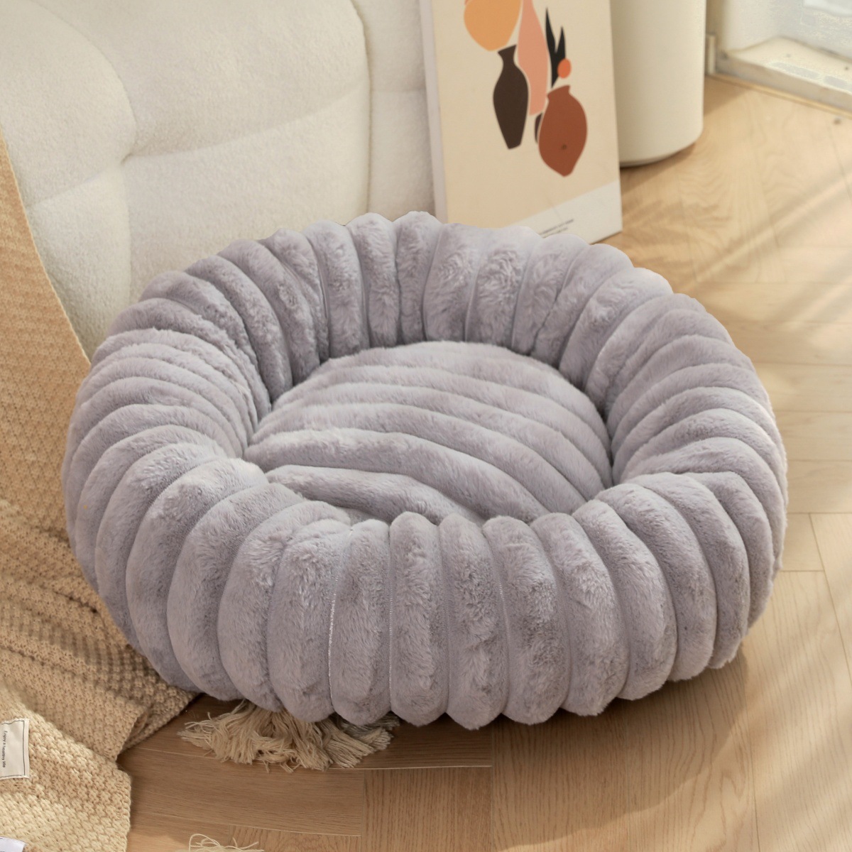 Calming Dog Bed - 40–80 cm flauschige Haustiere, Hundebetten, großes