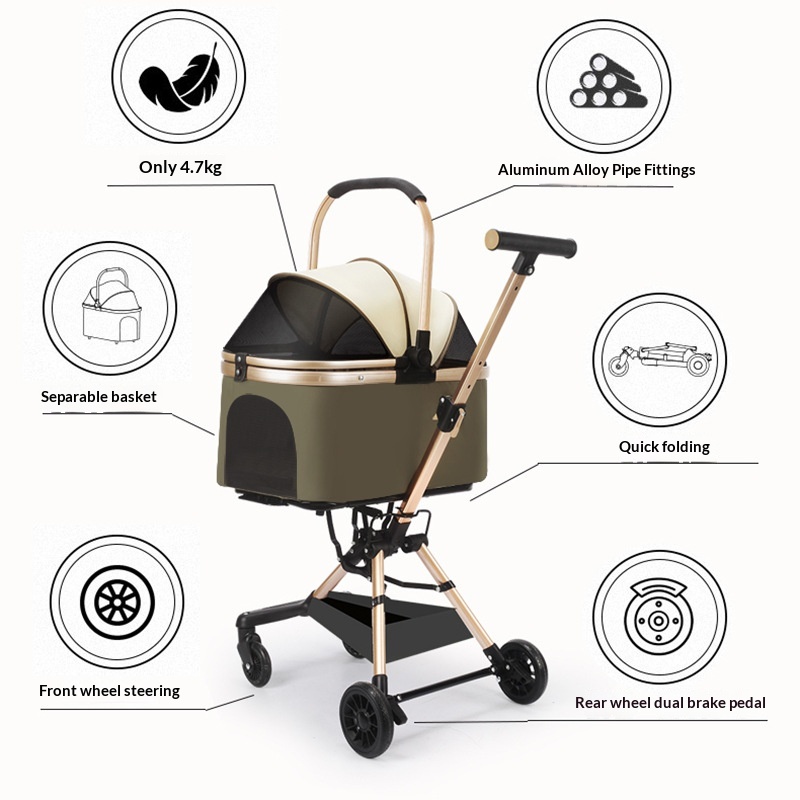 Pet Stroller Carrier - Mini-Haustierwagen-Spielzeug für Hunde, Katzen und Kinder