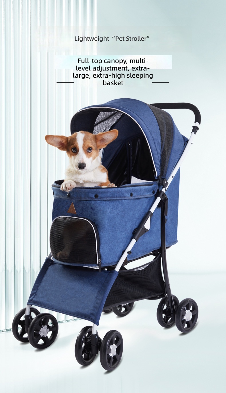 Pet Stroller Carrier - Leichter Faltbarer Haustier-Kinderwagen für Kleine Hunde