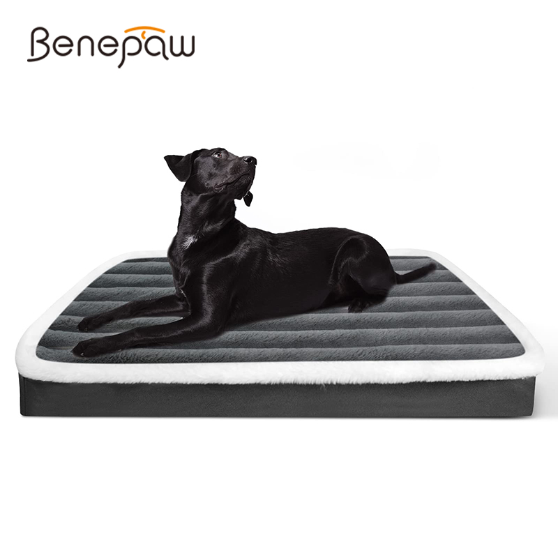 Calming Dog Bed - Benepaw Weiches orthopädisches Hundebett, waschbar, rutschfest,