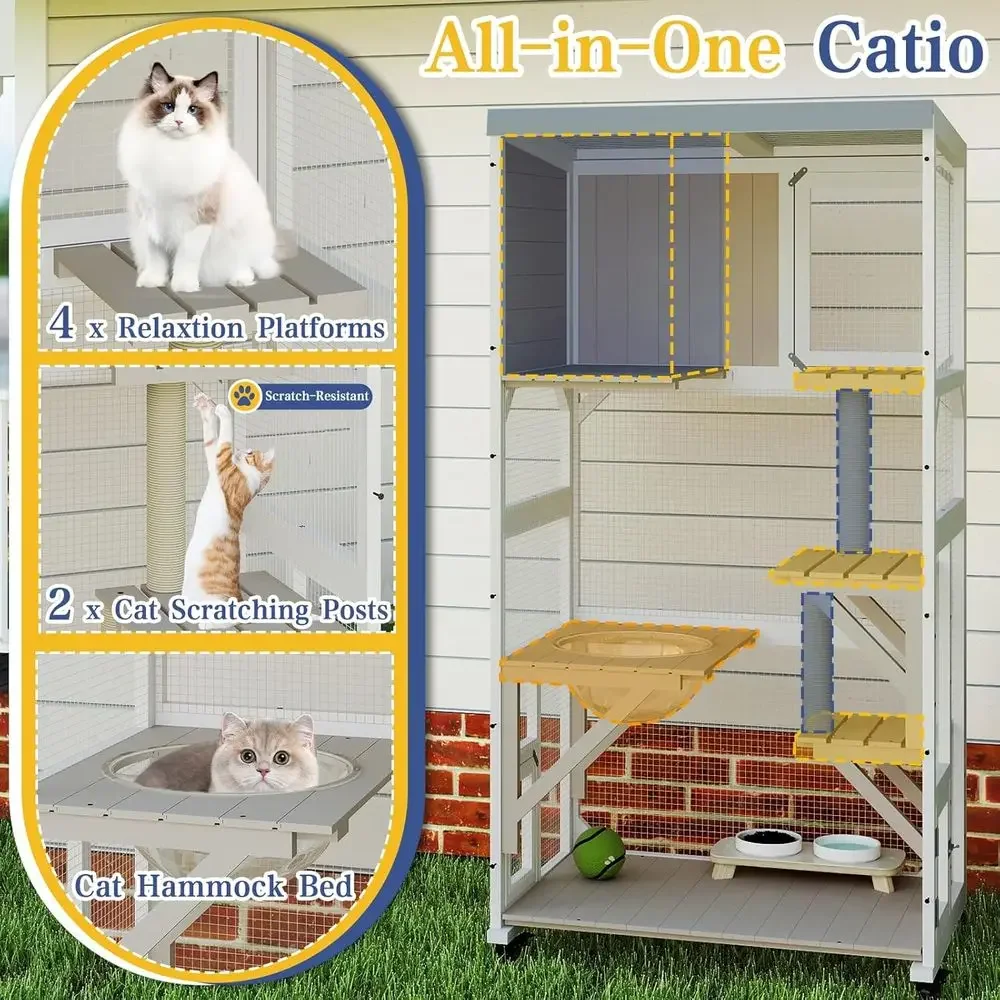 Outdoor-Katzengehege mit Räder – Cat Scratching Post Bewertung und Preis