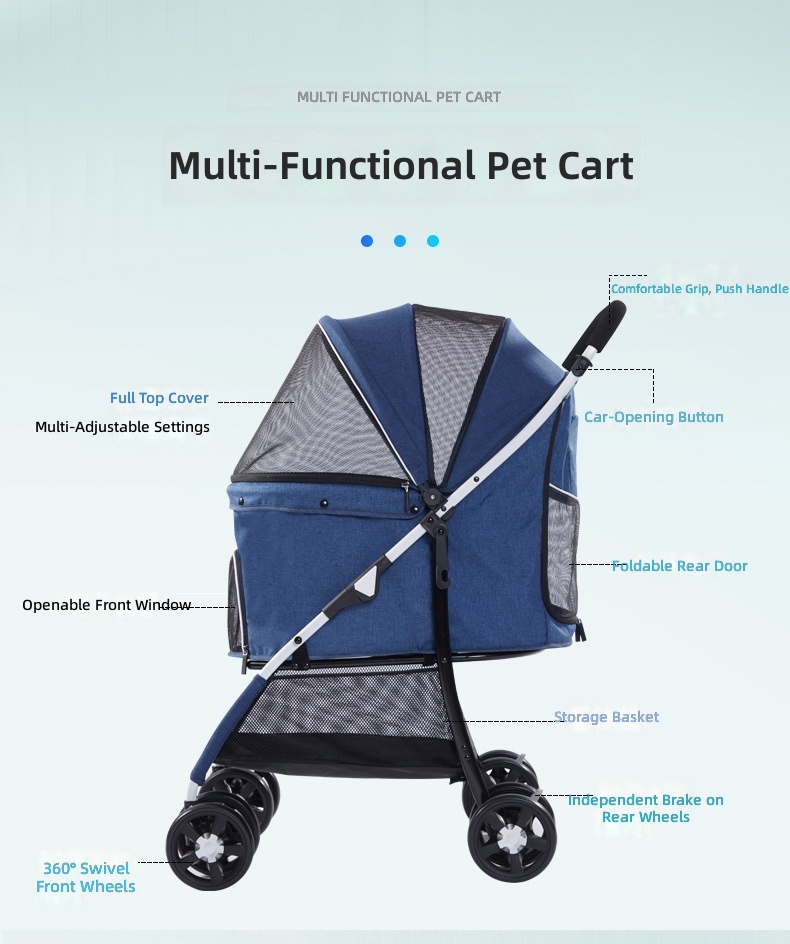 Leichter Faltbarer Haustier-Ki – Pet Stroller Carrier Bewertung und Preis