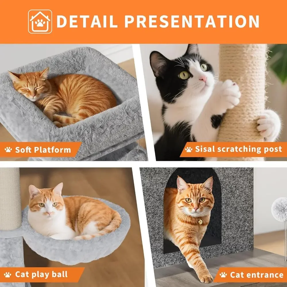 Großes Mehrstöckiges Katzenspi – Cat Scratching Post Bewertung und Preis