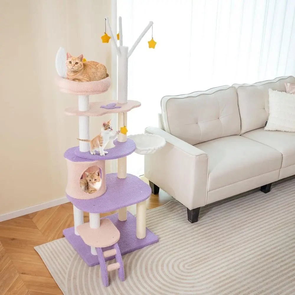 62-Zoll Mehrstufiger Katzentur – Cat Scratching Post Bewertung und Preis