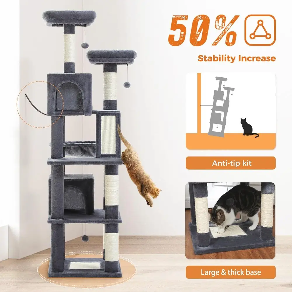70 cm hoher Katzenbaum mit 2 H – Cat Scratching Post Bewertung und Preis