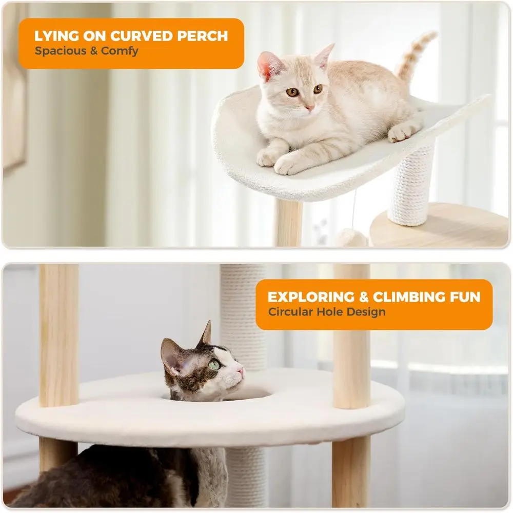 5-stöckiger Beiger Indoor-Katz – Cat Scratching Post Bewertung und Preis