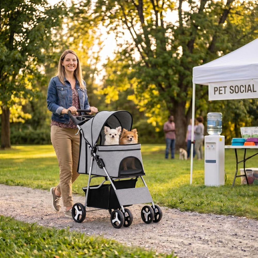 Haustier-Kinderwagen, Katzen-/ – Pet Stroller Carrier Bewertung und Preis