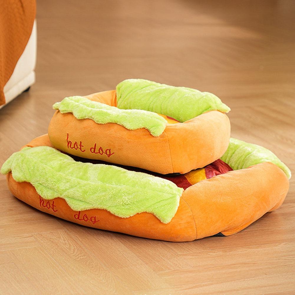 Hot-Dog-Hundebett, weiches Plü – Calming Dog Bed Bewertung und Preis