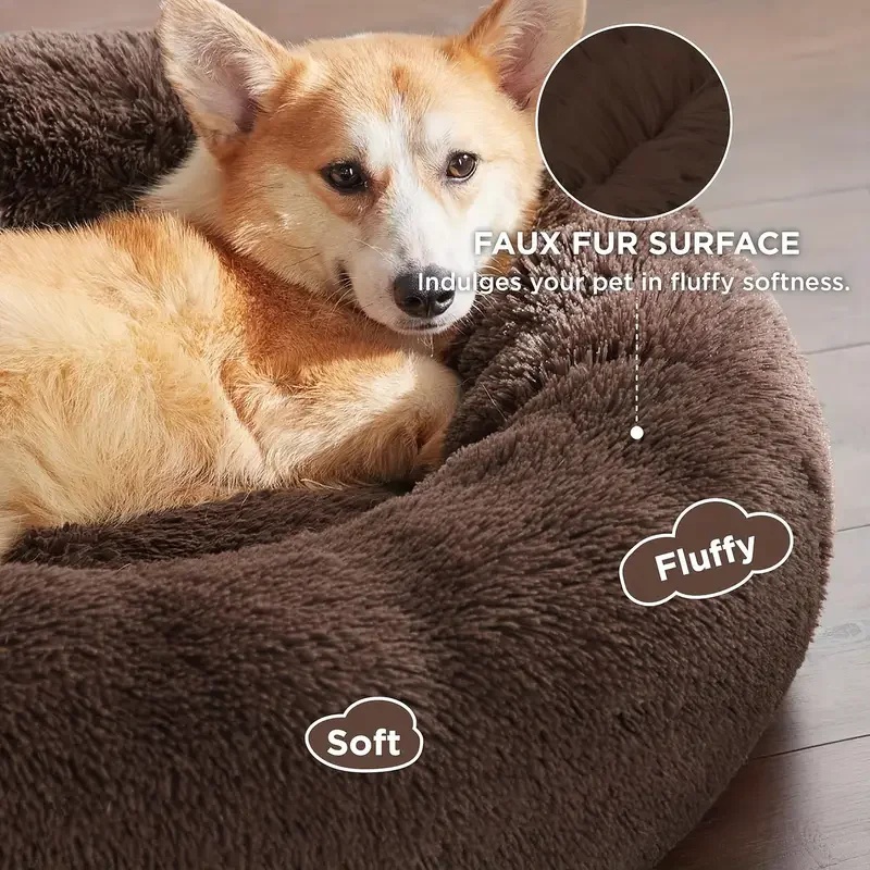 Rundes Plüsch-Hundebett Winter – Calming Dog Bed Bewertung und Preis
