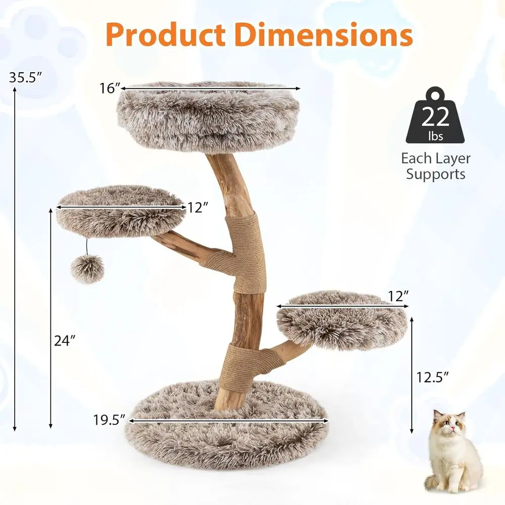 Mehrstöckiger Holz-Katzenturm  – Cat Scratching Post Bewertung und Preis