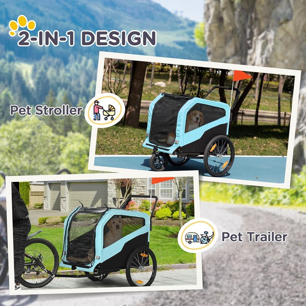 2-in-1 Hunde-Fahrradanhänger u – Pet Stroller Carrier Bewertung und Preis