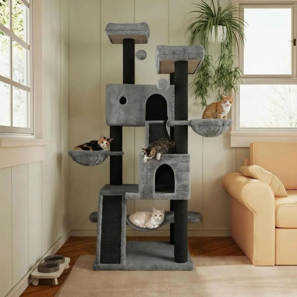 66-stufiger großer Katzenbaum  – Cat Scratching Post Bewertung und Preis