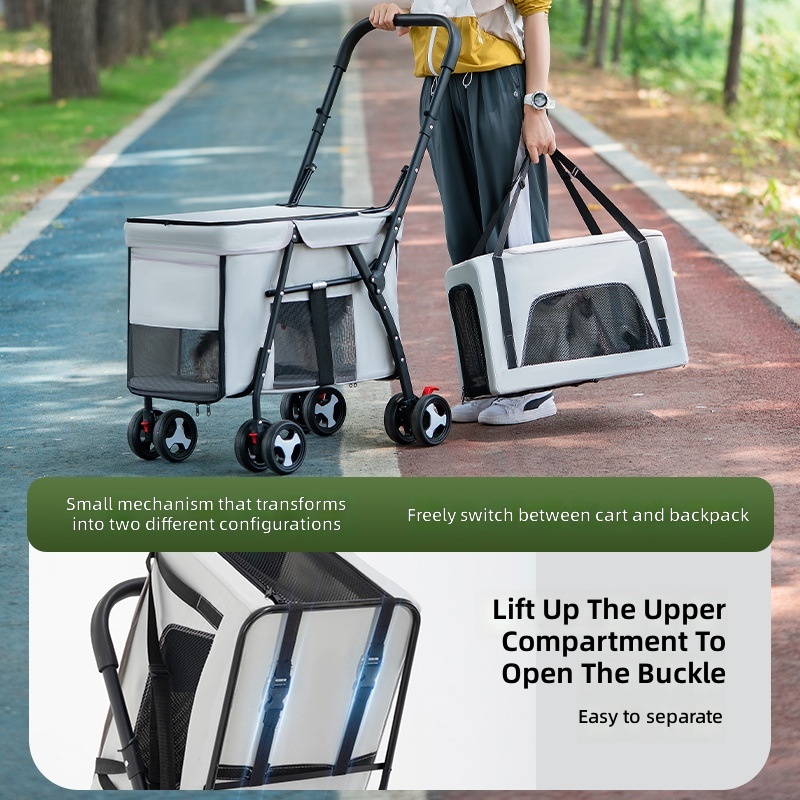 Doppelschichtiger Haustierwage – Pet Stroller Carrier Bewertung und Preis
